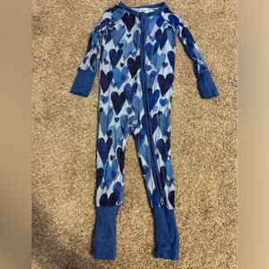 Blue Hearts Little Sleepies 6-12mo